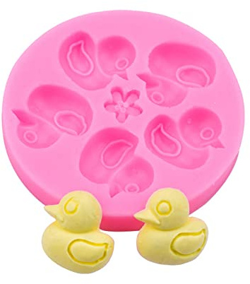 Ostern DIY Backen Mini Ente Silikonform Fondant Kuchen Schokolade Plätzchen Dekorationsform Kuchenwerkzeuge (One Size)