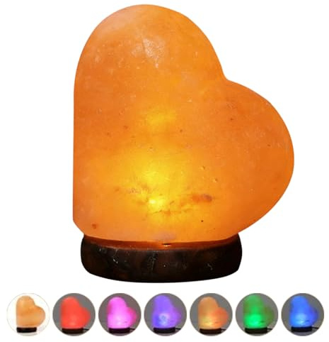 SiumPklay Himalayan Salt Lamp Hand Carved Natural Crystal Salt Rock Night Light with 8 Color Changing Modes, USB Powered, Authentic Wellness Decor for Home Office Yoga Meditation Gifts