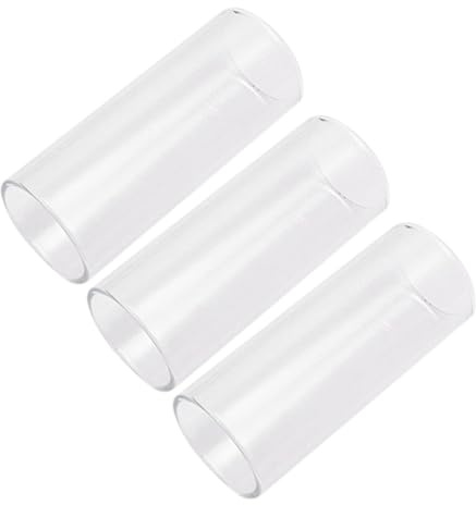 Alipis 3pcs Medium Bottleneck Glass Guitar Slides Set Glass Finger Slide for Acoustic and Electric Guitars Musical Instrument Accessories
