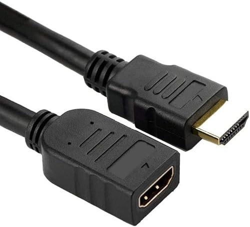 pjp electronics Premium Quality HDMI Extension Cable Lead, Hdmi Extender Cable Male to Female Joiner Cable Support 4K@60Hz (6.6feet - 2 METER)
