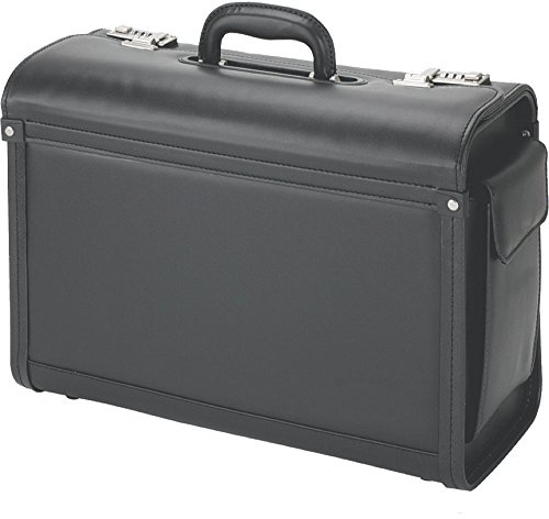 ALASSIO - 45028 - Valise Pilote Genova, Cuir synthétique, Noir, Noir, m