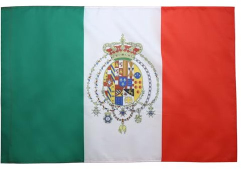 AZ FLAG Flagge Königreich beider Sizilien 1860-1861 150x90 cm Hohlsaum | Für innen und außen italienische dekorative Flagge doppelte Nähte und verstärkte Kanten mit Masttunnel 100D Polyester