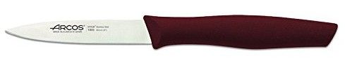 Arcos Serie Nova Caja 36 uds Cuchillo Mondador, Hoja de Acero Inoxidable de 85 mm, Mango de Polipropileno Color marrón (36 UDS)