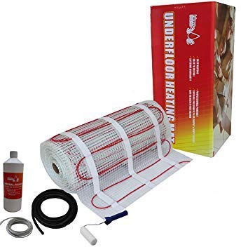 Nassboards Premium Pro Electric Underfloor Heating Mat Kit 200w - 3.5m² - Featuring Intelligent Control Black WiFi Enabled Beca Thermostat Compatible with iPhone, Android, Alexa, Google Home and Siri