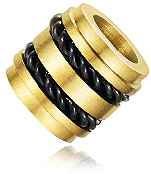 Beads Perlen Bart Perle Edelstahl DIY Metall Großloch 6mm Designperlen CNC Firestone Beads Nr.14