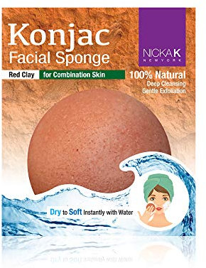 Konjac Facial Sponge - Red Clay