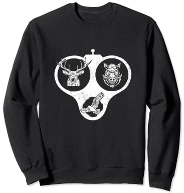 Jäger Jagd Drückjagd Jagdmotiv Wildschwein Hirsch Sweatshirt