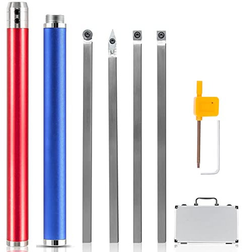 ZPYXBH Herramientas De Torneado De Madera, Inserto De Carburo Herramientas De Torno, Cinceles De Torneado, Torno Para Madera Formones Con Mango De Agarre, Para Aficionados Al Bricolaje,Rojo