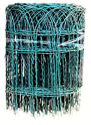 Zierzaun Ziergitter Vorgartenzaun grün Gartenzaun Beetumrandung Maschendrahtzaun verschiedene Längen und Höhen wählbar (Länge 25 m Höhe 65 cm)