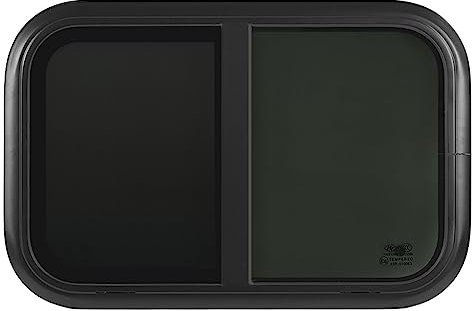Wohnmobil-Schiebefenster, L600 H500 Mm, Abgerundete Ecken, Wohnmobil-Fenster, Gehärtetes Glas, sicher für Ablagefach (Für Wandstärken: 26 bis 31 mm)