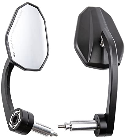COGNOO Motorrad Lenkerendenspiegel Für Y&amaha MT 07 MT 09 S1000 FZ8 Universal Motorrad Rückspiegel 7/8 22mm Lenkerendenspiegel Motorrad Rückspiegel