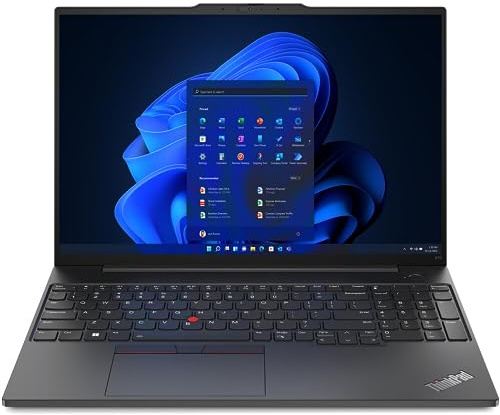 Lenovo ThinkPad E16 Gen 1 16 pulgadas WUXGA (1920X1200) IPS Laptop | Intel i7-1355U de 10 núcleos | Gráficos Intel Iris Xe | Teclado retroiluminado | Huella dactilar | Thunderbolt 4 | WiFi 6 | 16GB