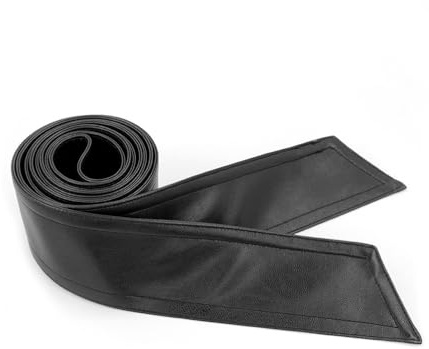 Inzegao Ceinture en Cuir Souple pour Femme - Fausse Laine, Noir, Medium