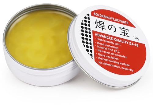 Flintronic Lötpaste 10g, No-Clean Bleifreies Lötflussmittel-Zinnpaste, Umweltfreundliche Lötmittel Solder Paste, Lötfett Dose Löt Set für Mechaniker, Metall-, Zinn, Telefon, PC-Karten, Bauelemente