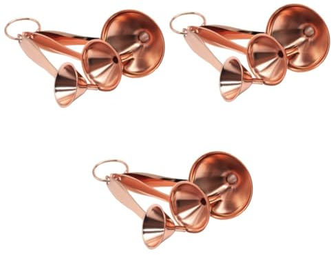 IMIKEYA 9stücke Stainless Steel Mini Trichter Mit Handgriff Teiliges Multifunktionales Für Öle Gewürze Flüssigkeiten Robuste Küchenhilfen Roségold Für Zuhause Und Gastronomie