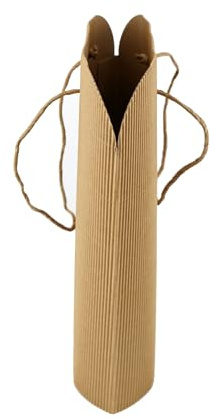 IDEA HOME 6 Stück Papiertüten S Kraft WAVE 16,5 x 6 x 25 cm, Papiertüten mit Henkel,Geschenktüten für Geburtstagsfeier,Weihnachten,Geschenkverpackung,Einkaufstüten (verdicken 280gsm)