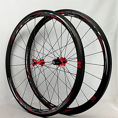 WQZStar 700C-Laufradsatz, Carbon-Laufräder, Straße, 38 mm, schlauchlos, Drahtreifen, Schnellspanner, C/V-Bremse, 7, 8, 9, 10, 11, 12 Geschwindigkeits-Laufradsätze, Naben, Reifen, Laufradsatz