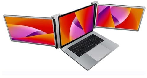 Docooler Pantalla de expansión para computadora portátil de 11,6 Pulgadas Monitor portátil de Tres Pantallas FHD con 1 Cable para 2 Pantallas para Windows, MacOS para computadora portátil