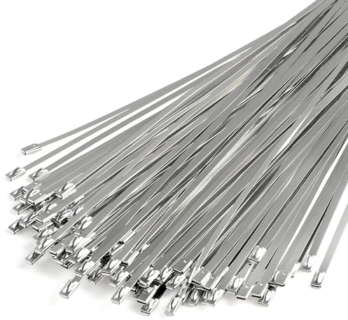 100 Stück Maschendrahtzaunbinder, 11.8 Zoll selbstsichernde Metallbinder aus Edelstahl 304, weit verbreitet für feste Zäune, Maschendrahtzaunrollen, Auspuffrohre, Outdoor, Workshop, etc.