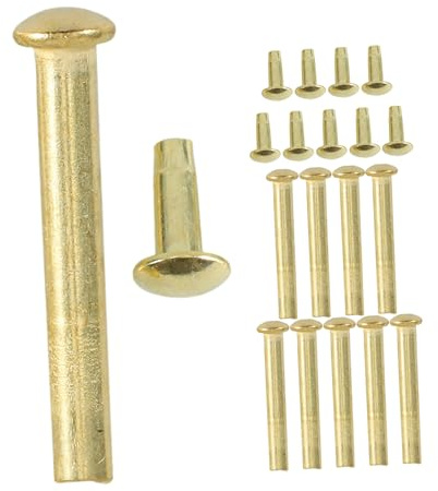 HAWILLOSCH 10Juegos Kit de Reparación Remaches y Tuercas para Ejes de Abanicos Plegables Accesorios para Abanicos Mano Reemplazo Ejes Sólidos