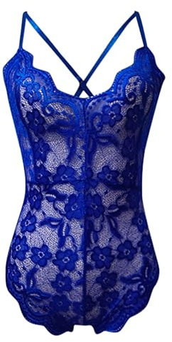 Femmes Mode Sous-vêtements anaux Sexy Femmes Costumes Dentelle Rouge Sous-vêtements, bleu, S