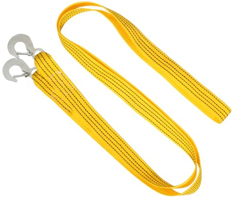 Garneck Autoanhängerseil Aus Nylon Stabiles Abschleppseil Mit Haken Fluoreszierendes Abschleppseil Für Nachtgebrauch Vibrationsdämpfendes Windenseil Für Fahrzeuge