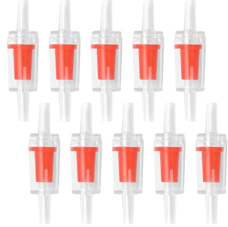 JUGUTA 10 Stück Rückschlagventil Für Aquarien,Luftpumpen Rückschlagventile Aquarium Pumpenschutz Kunststoff Rückschlagventile Für 3/16 Zoll Standard Id Airline Tubing Aquarium Zubehör