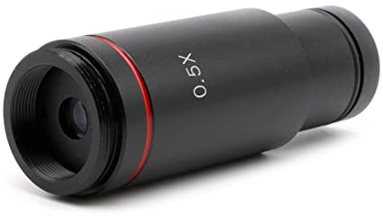 Adattatore per microscopio 0.5X C Mount Lens Adapter 23.2mm Porte per fotocamera e microscopio oculare digitale
