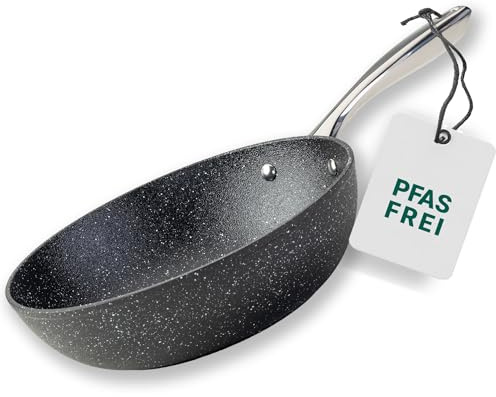 Fackelmann Wokpfanne Crossroad Ø 28 cm – Aus geschmiedetem Aluminium, keramische Beschichtung, PFAS-frei, hitzebeständig bis +200°C – Für alle Herdarten, Schwarz