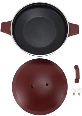 Fyearfly Olla de cocina de aleación de aluminio, olla de pescado multifuncional vintage con asa para uso doméstico y restaurante, utensilios de cocina duraderos y versátiles