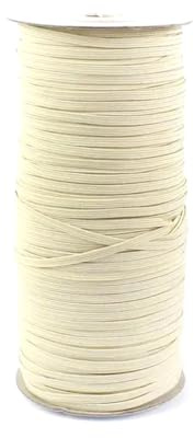 Cuerda elástica de goma de 20 metros (3 mm y 6 mm), cinta multiusos para coser y hacer accesorios de bricolaje.,Beige,6mm