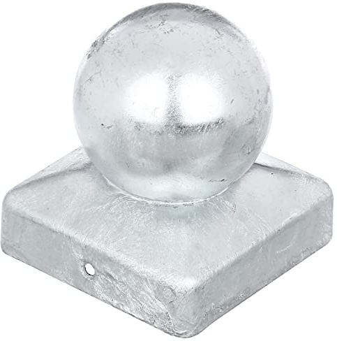 Alberts 205829 Pfostenkappe für Holzpfosten | mit Kugelkopf | feuerverzinkt | 70 x 70 mm