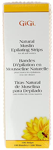 GiGi Natural Muslin Epilating Strips Large (3 x 9) 100 Strips