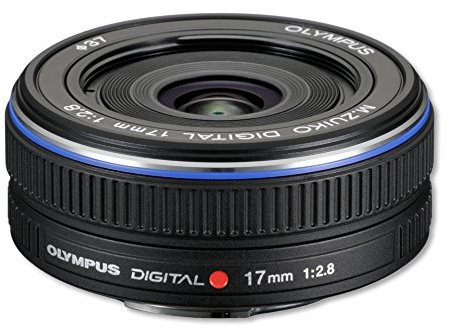 Olympus M.Zuiko Digital Pancake Obiettivo 17mm 1:2.8, Micro Quattro Terzi, per Fotocamere OM-D e PEN, Nero