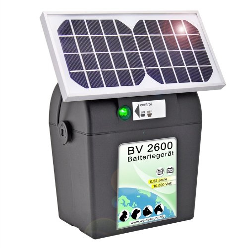 VOSS.farming Weidezaungerät mit Solar inkl. Batterie und Zubehör Weidezaun Elektrozaun