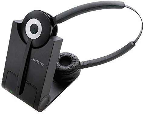 Jabra Pro 930 Duo wireless DECT headset certified for Microsoft Skype for Business, UK version, USB-A and UK Plug