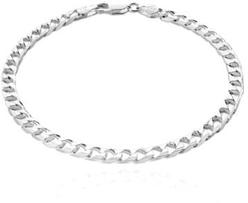 STERLL Herren-Armband aus massivem 925 Silber, ideal als Geschenk für Mann oder Freund, mit Schmuckbox