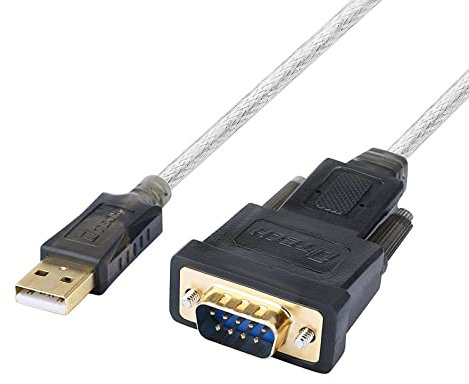 DTECH 6 Feet Serial Cable USB to DB9 RS232 Port Adapter Supports Windows 10 8 7 Mac