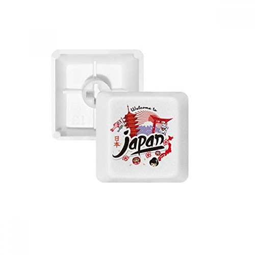 DIYthinker Japón Rojas Mapa Chica Negro Afortunados Teclas Pbt Gato para Teclado Mecánico Blanco OEM Sin Marca De Impresión