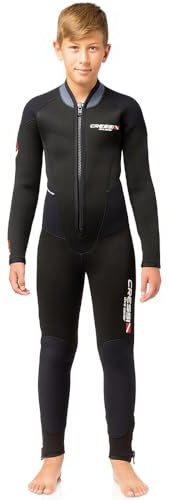 Cressi Kinder Overall Tauchanzug Aus 5mm Neopren Für Taucher Und Schnorchler Endurance Junior All-In-One 5mm, Schwarz, M/12-14 Y, JLV498003
