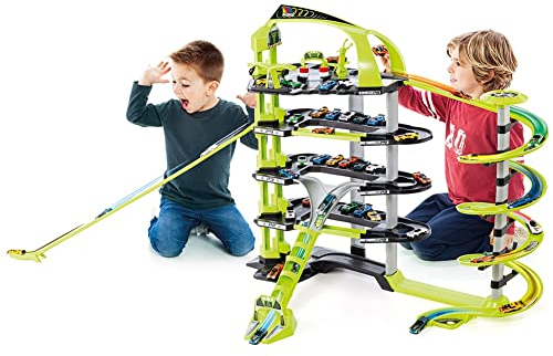 M MOLTO | Super 5-stöckiges Kinderauto Parkhaus mit Zubehör, 24 Parkplätze, Spielzeugauto Parken, Spielzeugautobahn, Kinderspielzeug + 3 Jahre, Garagenautos