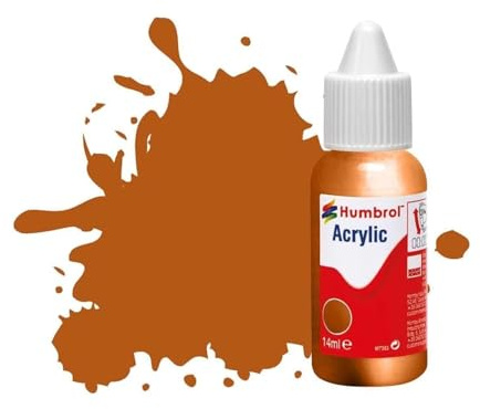 Humbrol Model Paint - DB0055 No 55 Bronze - Metallic (14ml), Acrylic Paints for Models, Plastic, Metal, Wood, Glass, Ceramics and More, Acrylic Touch Up Paint - Hobby Paint Bottle for Craft Kits