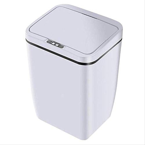 Vimmor Poubelle De Cuisine À Capteur De Mouvement À Induction Intelligent sans Contact Automatique, Capteur À Grande Ouverture, Poubelle Écologique Blanc