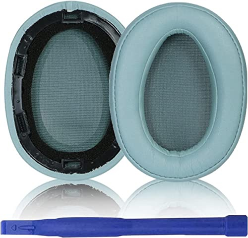 Aiivioll Replacement Ear Pads for Sony WH-H900N/MDR-100ABN Headphones | Mint Green, Protein Leather Repair Parts, Memory Foam Ear Cushions for h.ear Series Wireless Headphones