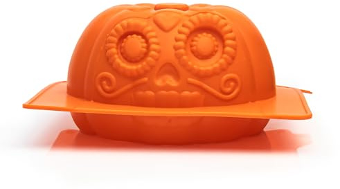 CÉCOA • Moule Halloween Citrouille Calavera • Moule Silicone Géant • Gâteau Citrouille • Anti-Adhésif • Sans BPA • Démoulage Facile • Cuisson Parfaite • 100% Silicone Alimentaire