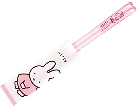 Dick Bruna 490583 Miffy Chopsticks Transparent 23 cm Cotton Miffy, Light Pink, Made in Japan
