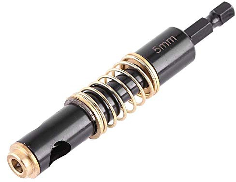 Black Hinge 1/4 Hex Shank Drill Bits - 5mm Self Centering Hinge Tapper Hole Puncher - Woodworking Tools