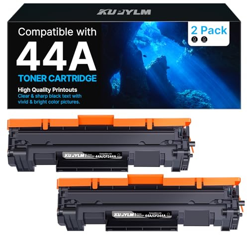 KUPYLM 44A CF244A Toner (2-Pack) Compatibili per HP 44A CF244A Sostituzione per HP LaserJet Pro M15a M15w MFP M28w M28a M29a MFP M29w M16a M16w(Nero,1000*2 pagine)