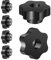 BOUMVID 6 Pièces Ecrou à PoignéE En éToile M12 50mm ExtéRieur DiamèTre Molette Papillon Vis Moletés Filetage Moleté Bouton De Serrage Pour Machines, Machines-Outils, Appareils De Fitne, Meubles