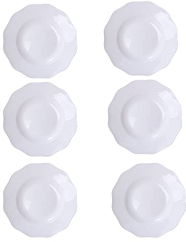 Dinner Plate Dinner Plate 8.46Inch Pasta Plates Ceramic Dinner Plates Set of 6 Serving Plates for Salad Pasta Noodle Steak and Appetizer Dishes Dinner Plates Household Plates/Gold/M (Gold M)